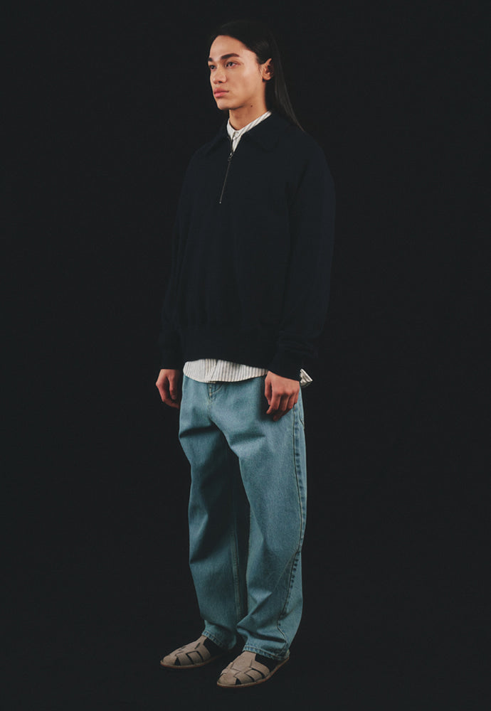 Art if acts - Half Zipup Sweat Shirt (Navy) product image 3 | TRAB K-Fashion Australia