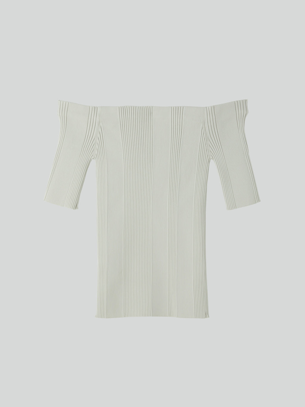 Recto - Off Shoulder Ribbed Knit Top (Ecru) product image 5 | TRAB K-Fashion Australia