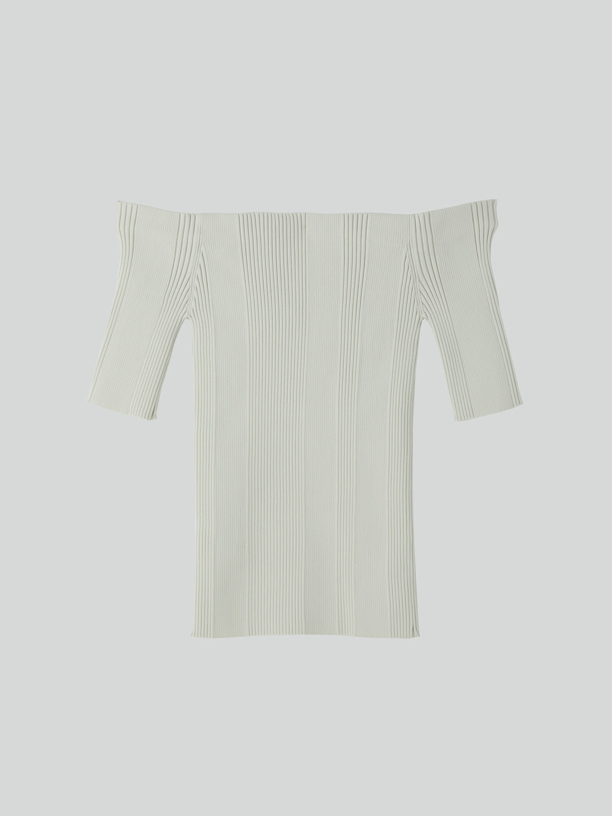 Recto - Off Shoulder Ribbed Knit Top (Ecru) product image 5 | TRAB K-Fashion Australia