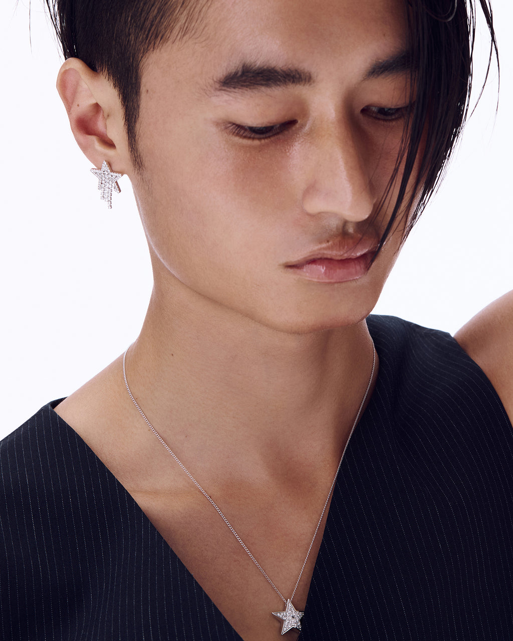Numbering - Pave Star Drop Earrings #4112 product image 2 | TRAB K-Fashion Australia