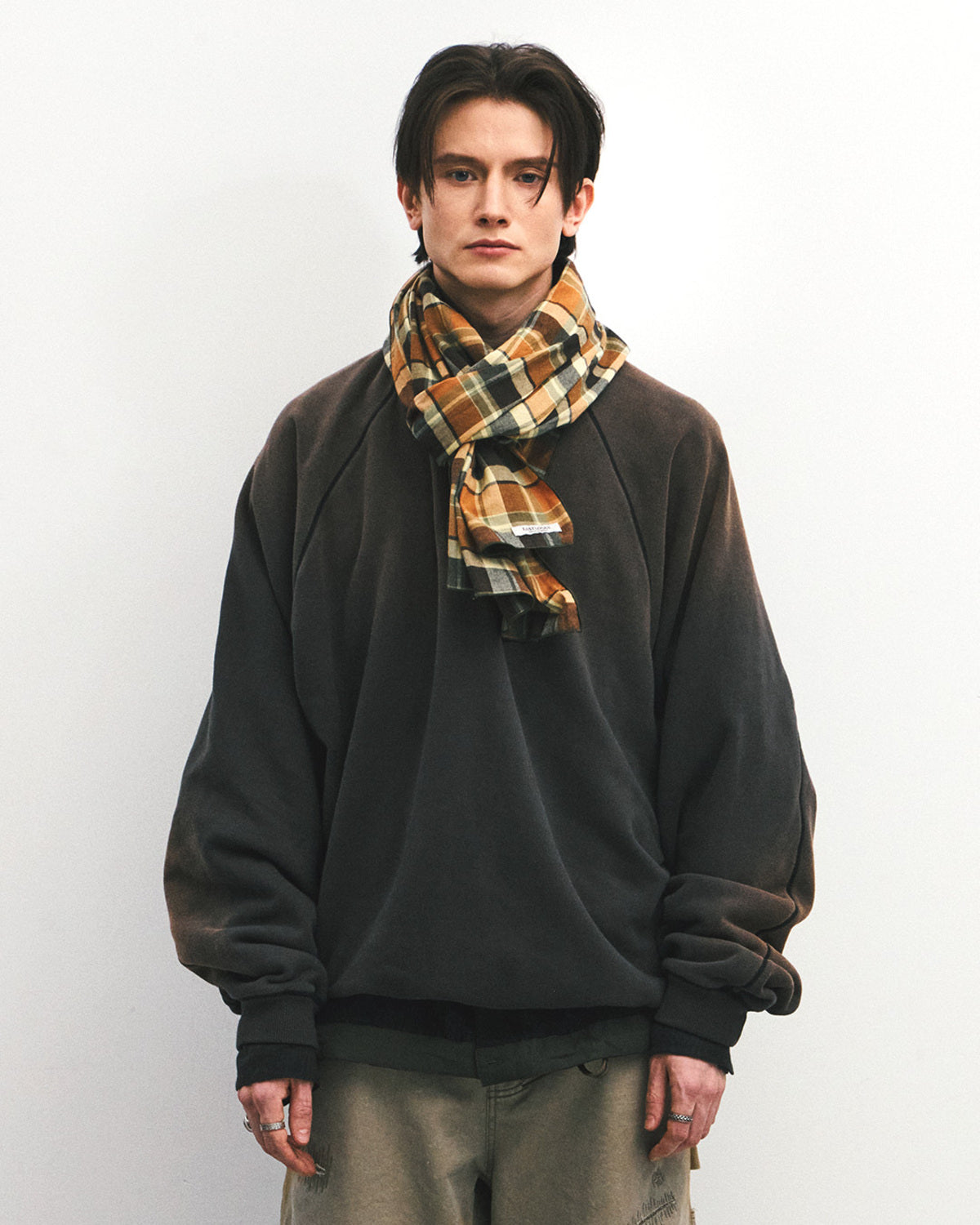 Eastlogue - Athletic Cut Out Zip-up Sweat (Charcoal) product image 2 | TRAB K-Fashion Australia