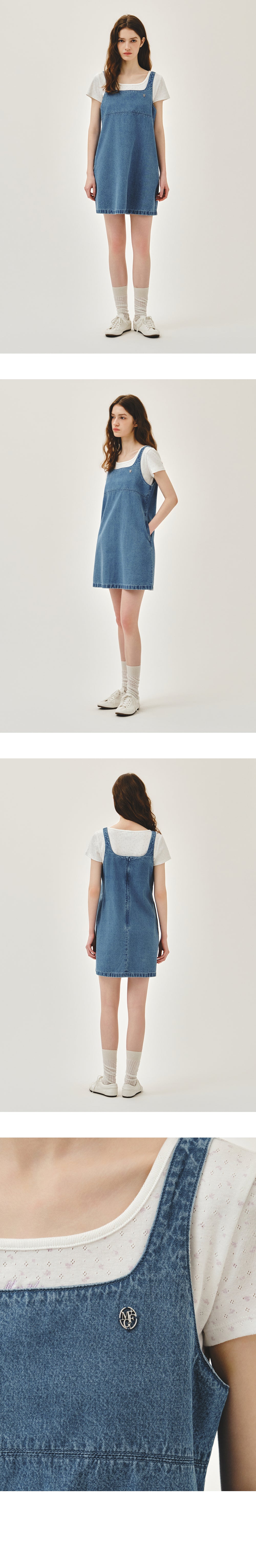 Marithe & Francois Girbaud - Denim Sleeveless Dress (Light Blue) product image 5 | TRAB K-Fashion Australia