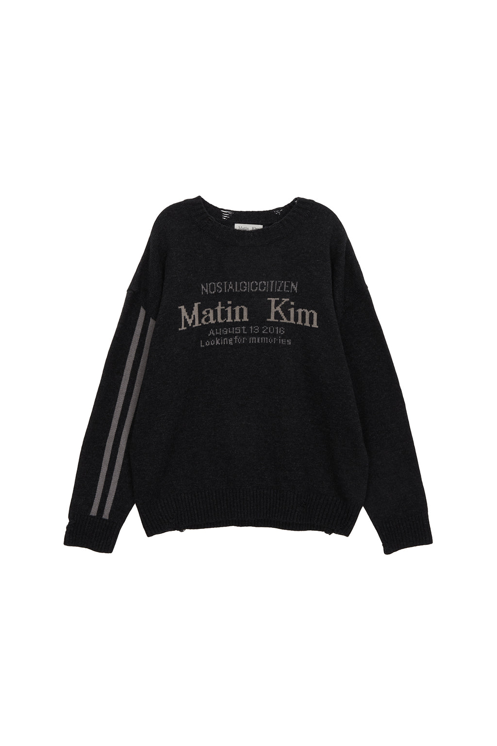 Matin Kim - Matin Sleeve Line Knit Pullover (Brown) product image 11 | TRAB K-Fashion Australia