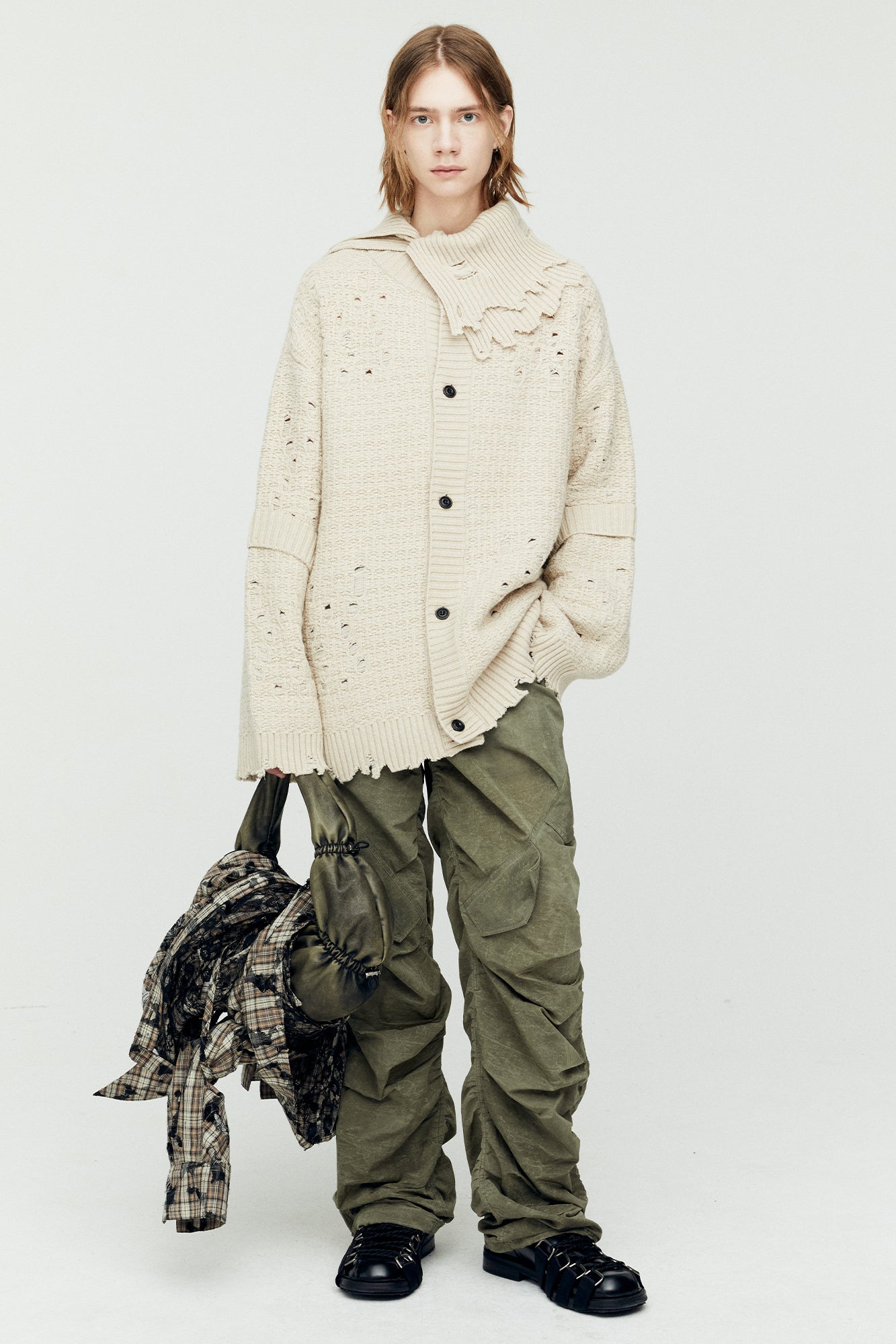 Andersson Bell - Roghen Wool Long Cardigan (Black) product image 5 | TRAB K-Fashion Australia