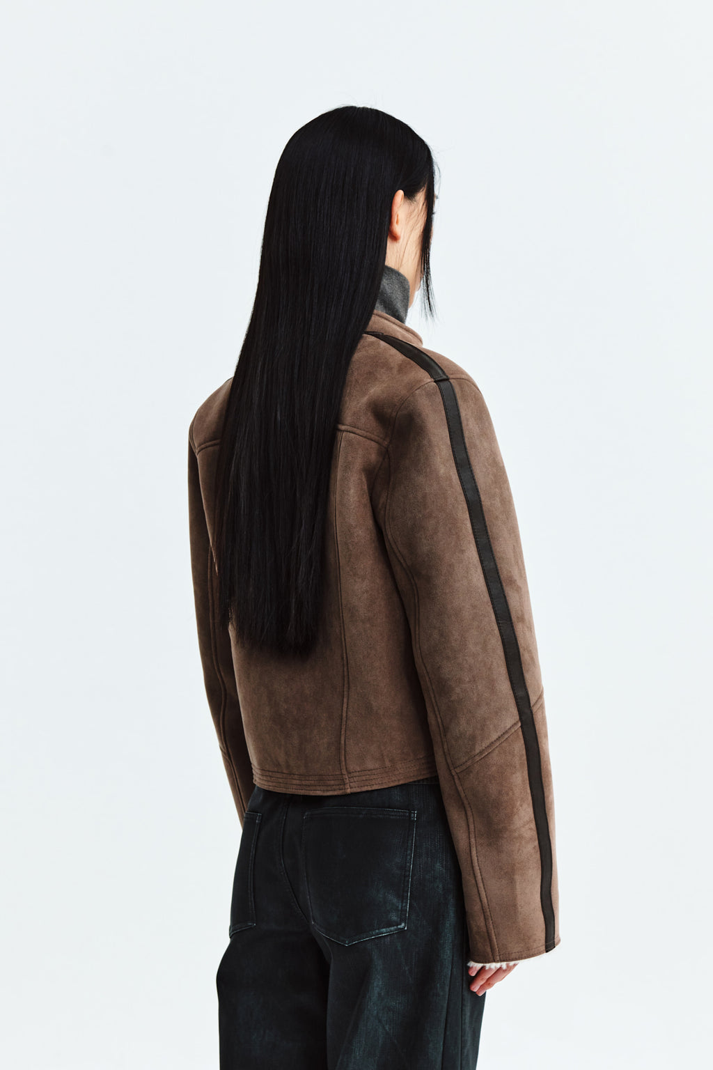 Matin Kim - Suede Racing Mustang Jumper (Brown) product image 10 | TRAB K-Fashion Australia