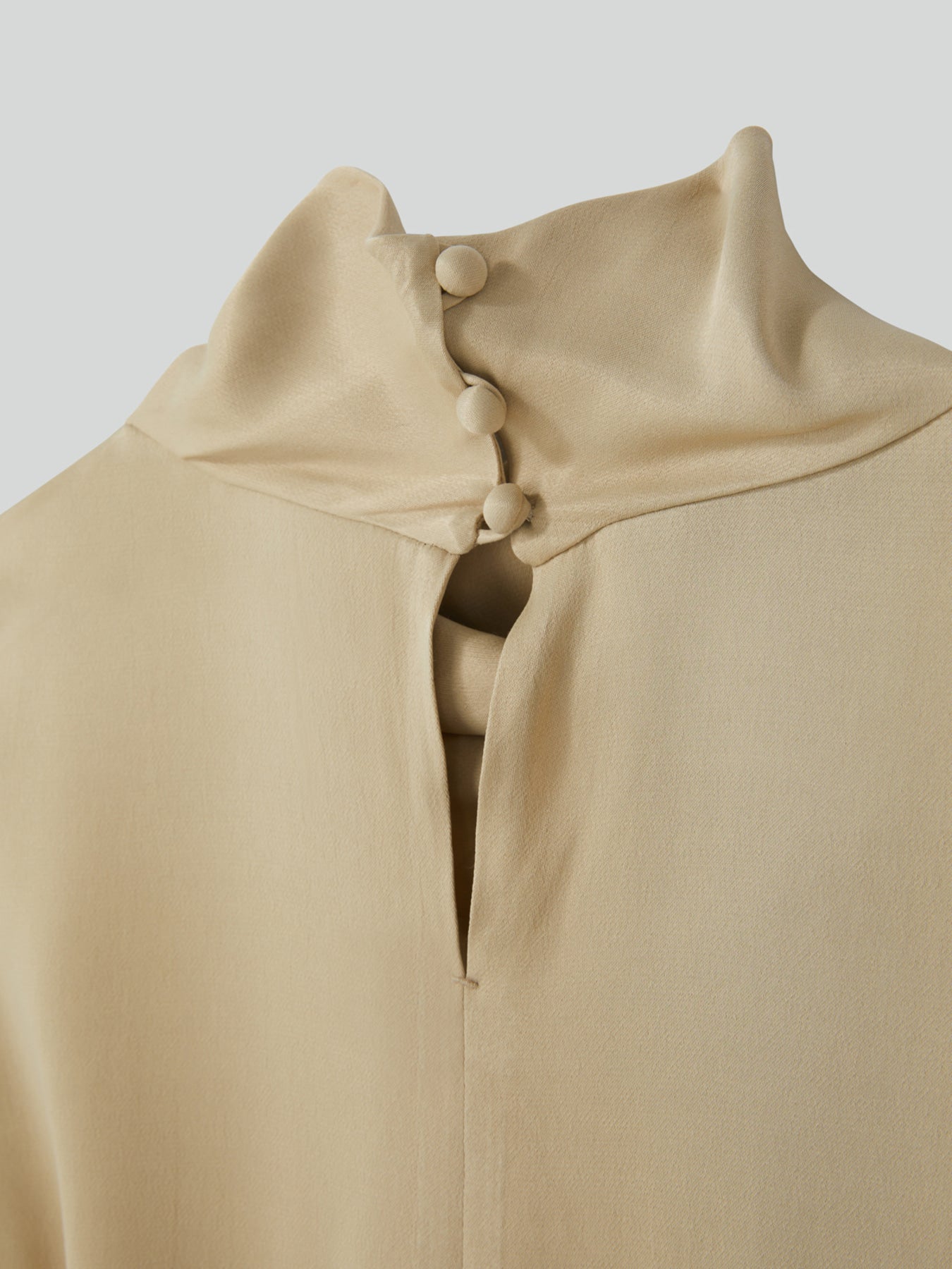 Recto - Cowl Neck Satin Blouse (Light Beige) product image 13 | TRAB K-Fashion Australia