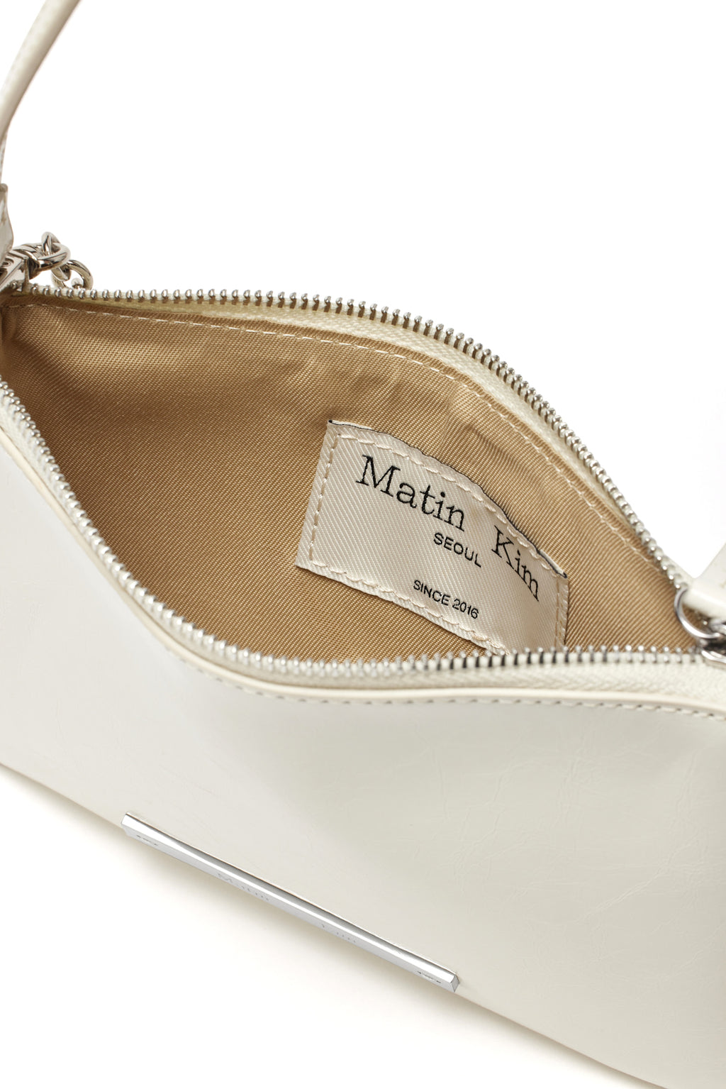 Matin Kim - Glossy Leather Micro Bag (Ivory) product image 4 | TRAB K-Fashion Australia