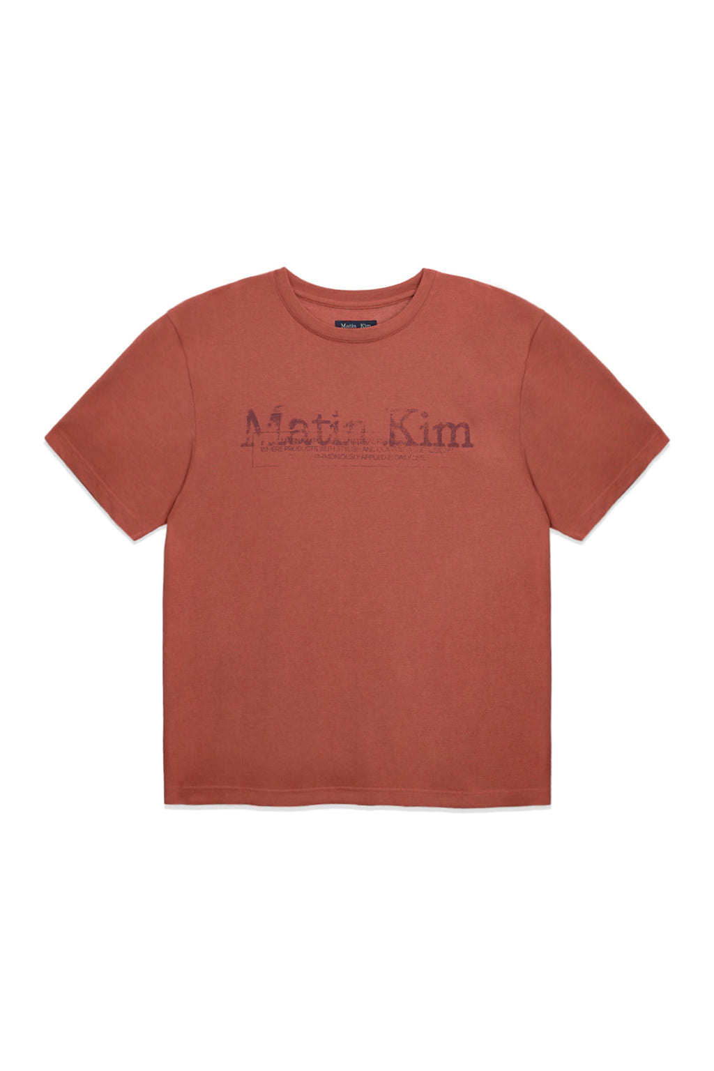 Matin Kim - Stamp Logo Graphic Oversize Top (Brick) product image 1 | TRAB K-Fashion Australia