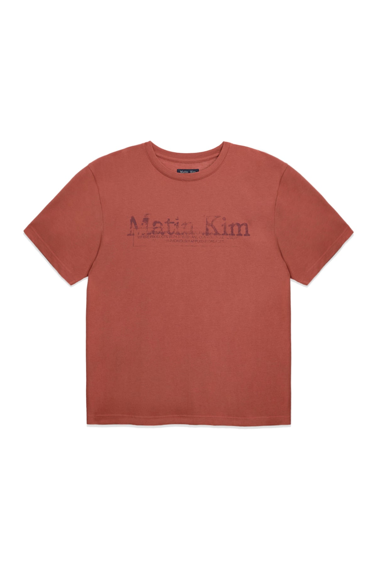 Matin Kim - Stamp Logo Graphic Oversize Top (Brick) product image 1 | TRAB K-Fashion Australia