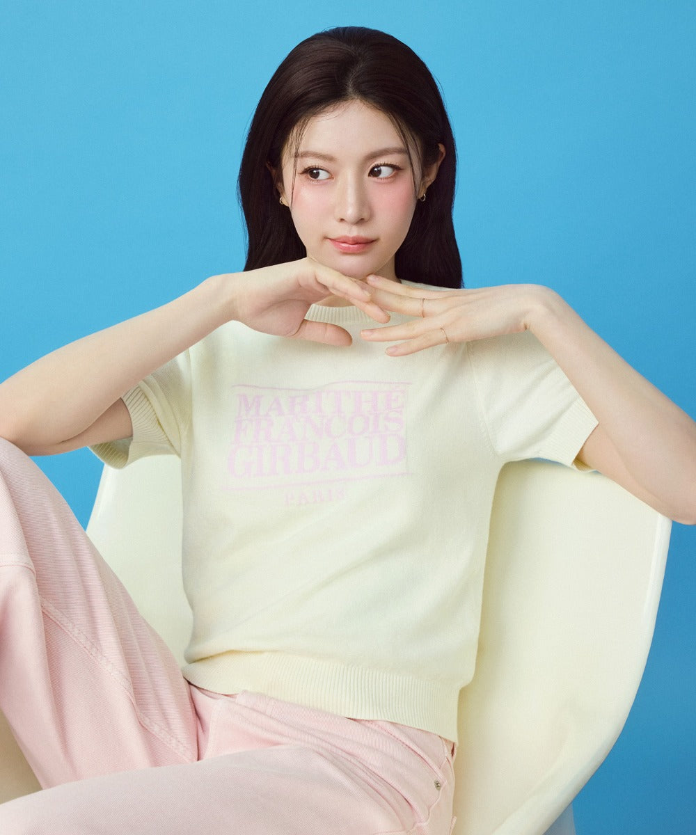 Marithe & Francois Girbaud - Classic Logo Half Knit (Ivory) product image 1 | TRAB K-Fashion Australia
