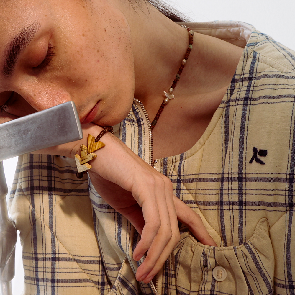 Towtow Archive - Silent Wing Necklace (Brown) product image 5 | TRAB K-Fashion Australia