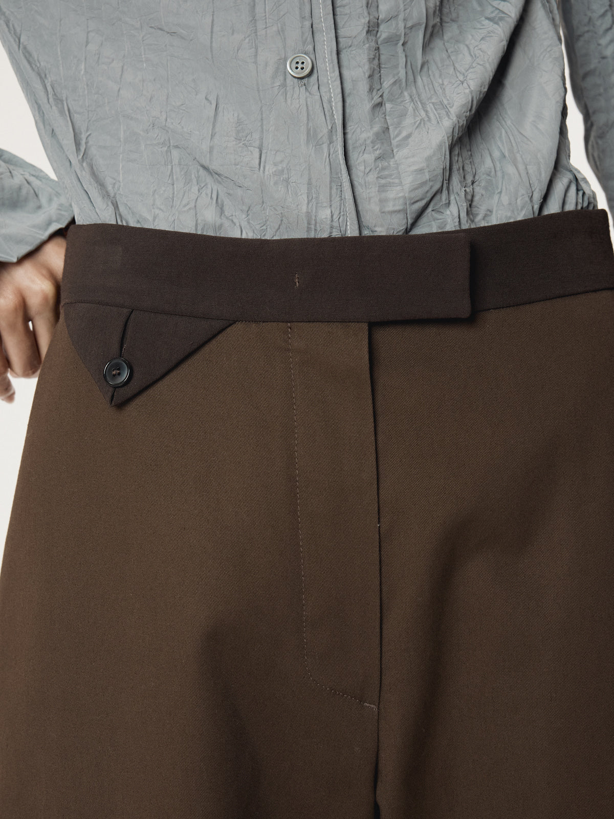 Recto - High-Rise Curved Legs Pants (Vintage Brown) product image 9 | TRAB K-Fashion Australia