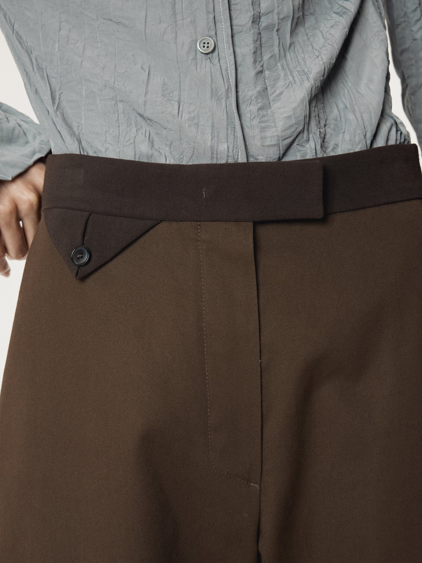 Recto - High-Rise Curved Legs Pants (Vintage Brown) product image 9 | TRAB K-Fashion Australia