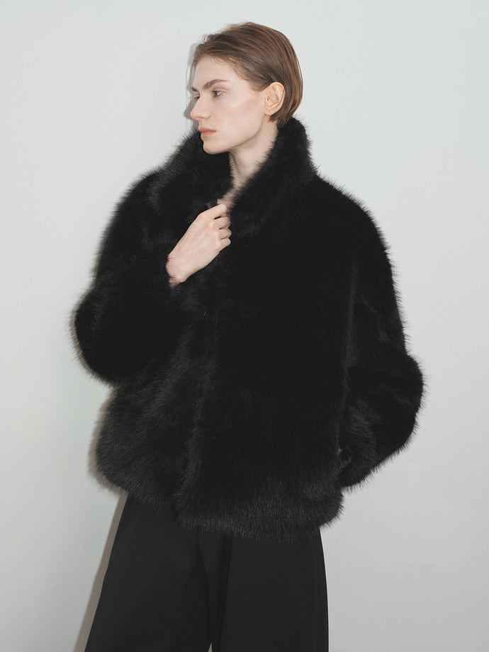 Tonywack - Faux Fur Relaxed Blouson (Black) product image 10 | TRAB K-Fashion Australia