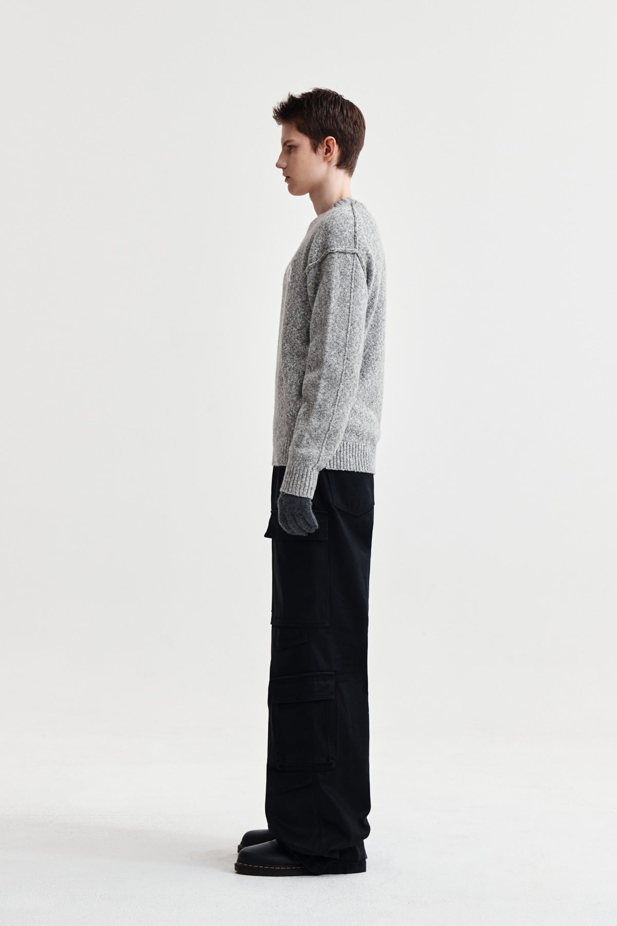 Matin Kim - Matin Mixed Yarn Knit Pullover (Grey) product image 11 | TRAB K-Fashion Australia