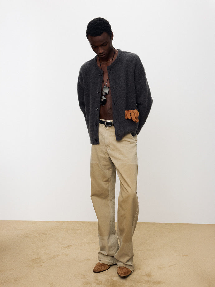 Tonywack - Alpaca Jacquard Knitted Blouson (Grey) product image 3 | TRAB K-Fashion Australia