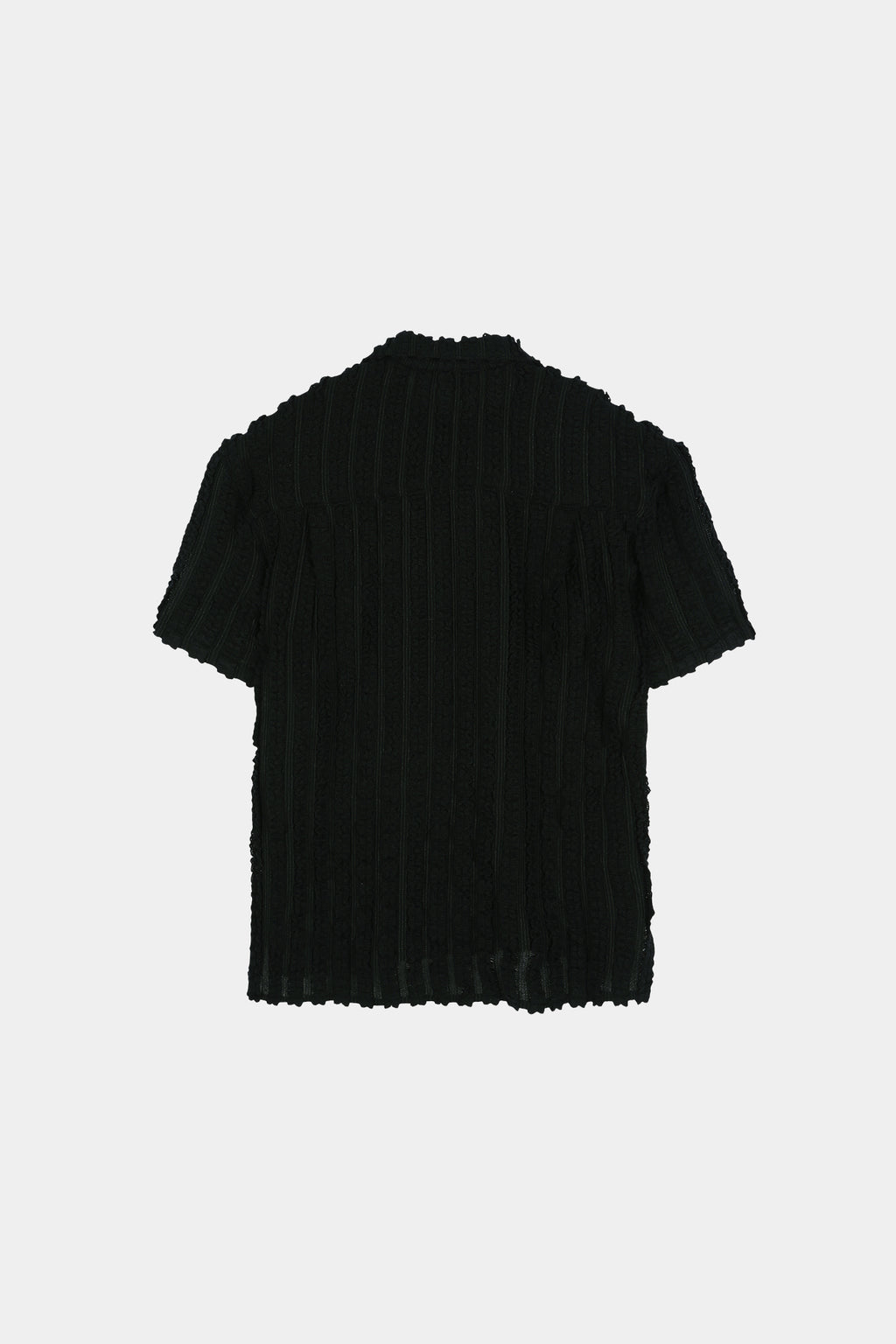 Andersson Bell - Kenley Knitted Open Collar Shirt (Black) product image 8 | TRAB K-Fashion Australia