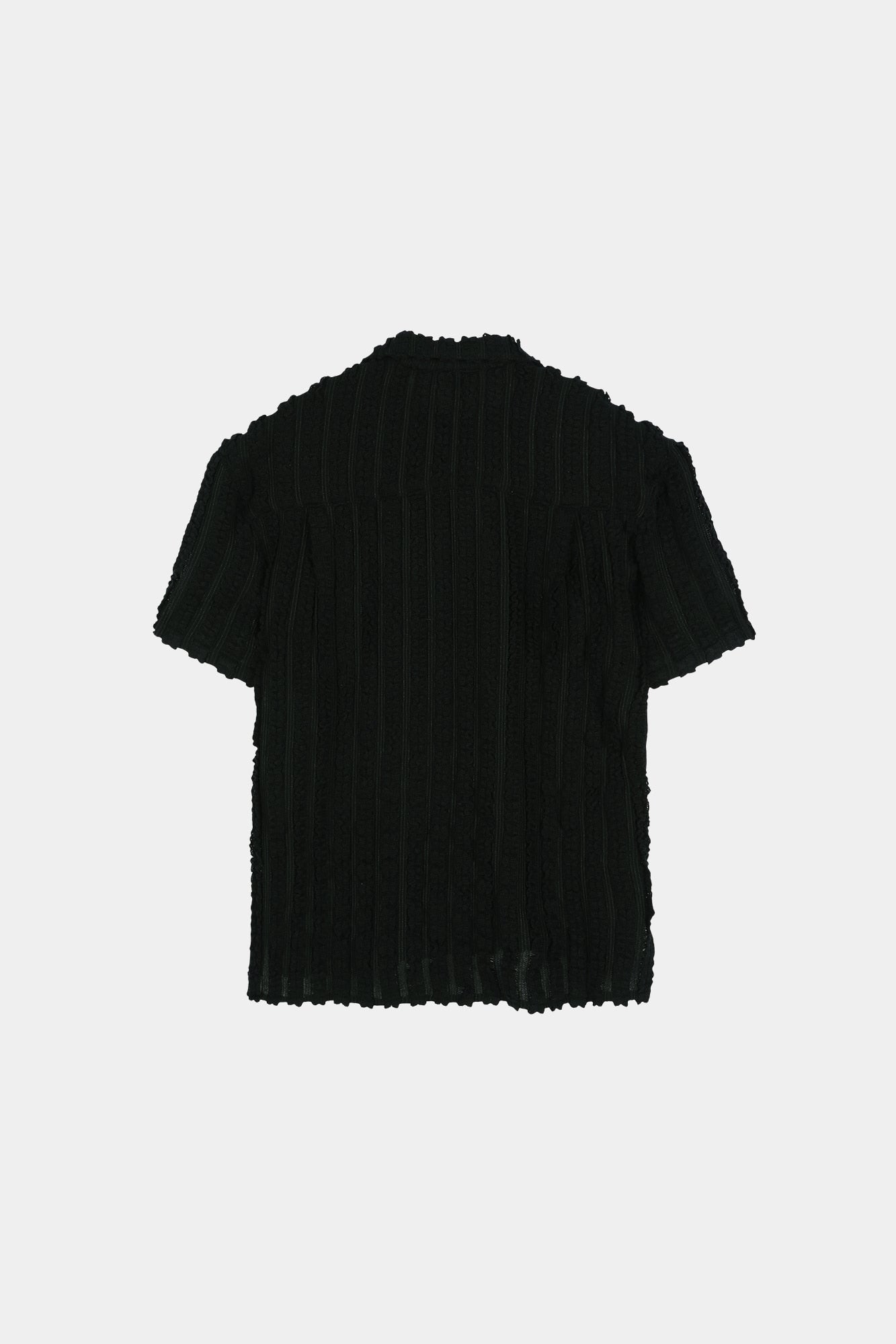 Andersson Bell - Kenley Knitted Open Collar Shirt (Black) product image 8 | TRAB K-Fashion Australia