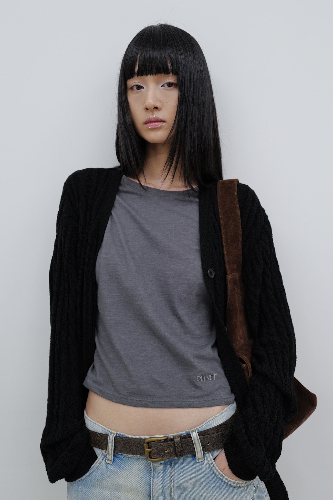 Deinet - Deinet Cable Cardigan (Black) product image 7 | TRAB K-Fashion Australia