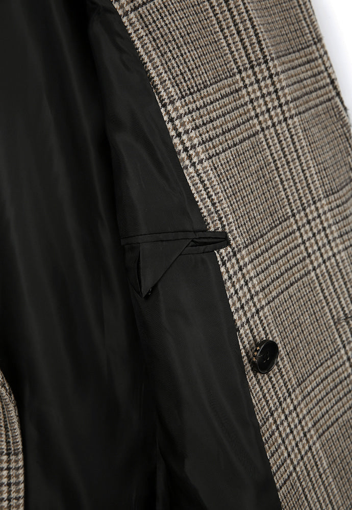 Tonywack - Crudo Cashmere Double Coat (Beige Prince Of Wales Check) product image 11 | TRAB K-Fashion Australia