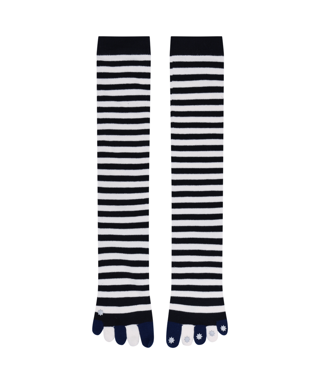 Coyseio - Stripe Five-Toe Socks (Black) product image 1 | TRAB K-Fashion Australia