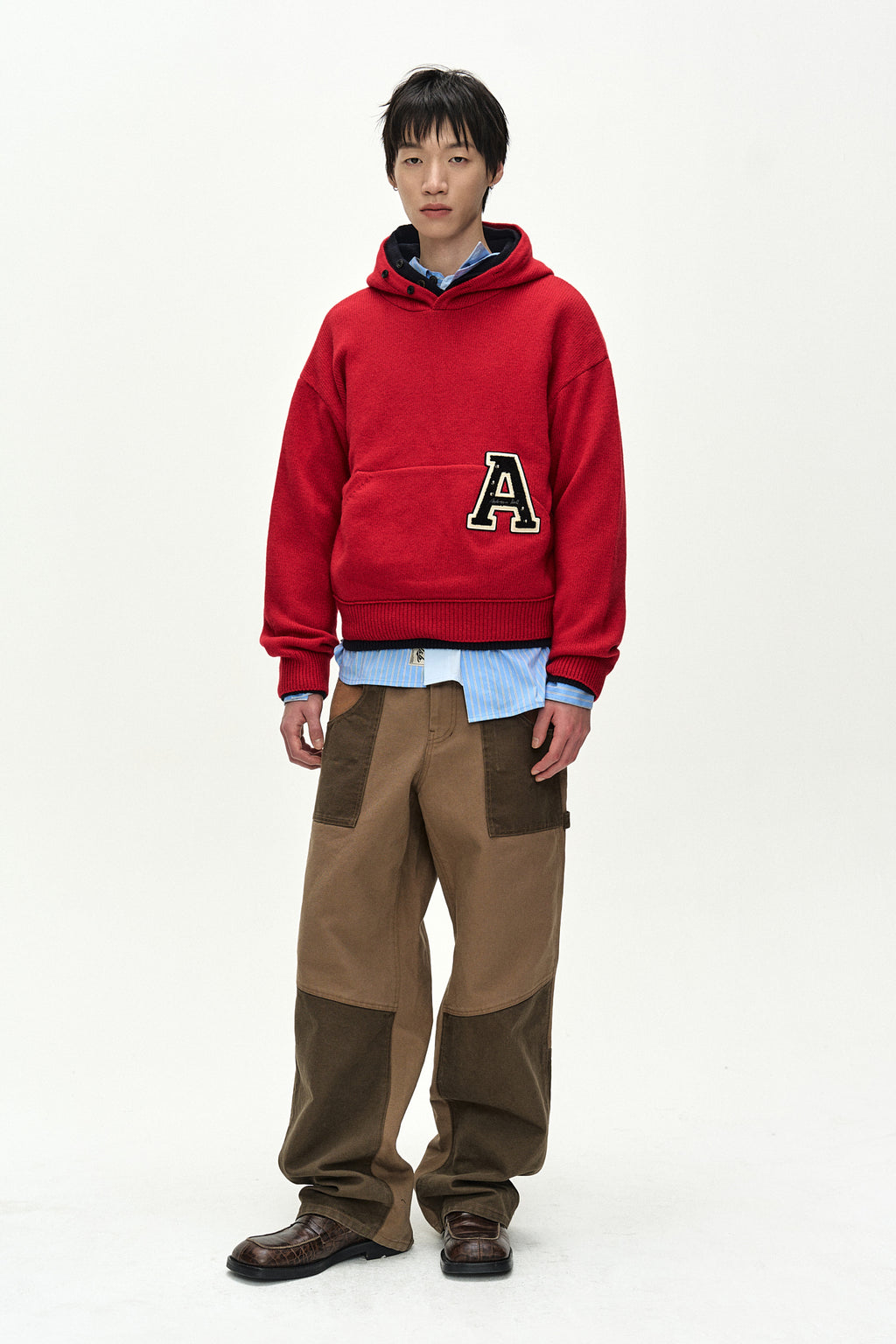 Andersson Bell - (essential) Unisex Varsity Patch Hoodie (red) (Red) product image 8 | TRAB K-Fashion Australia