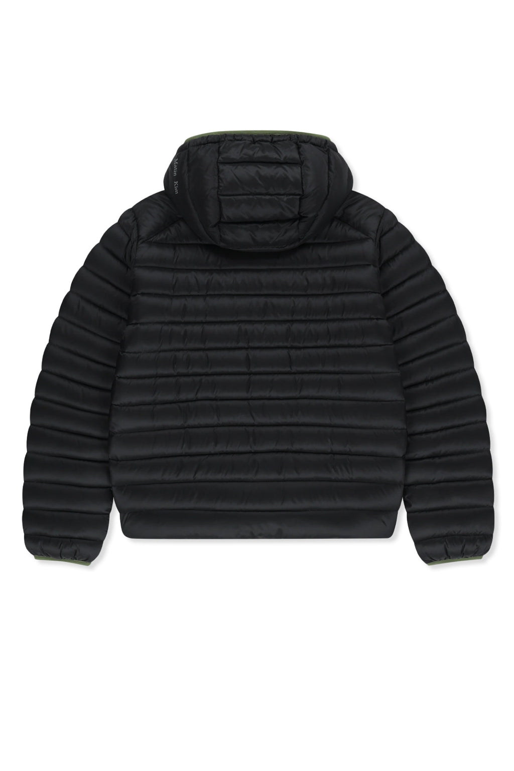 Matin Kim - Contrast Trim Light Down Hoody Jumper (Black) product image 2 | TRAB K-Fashion Australia