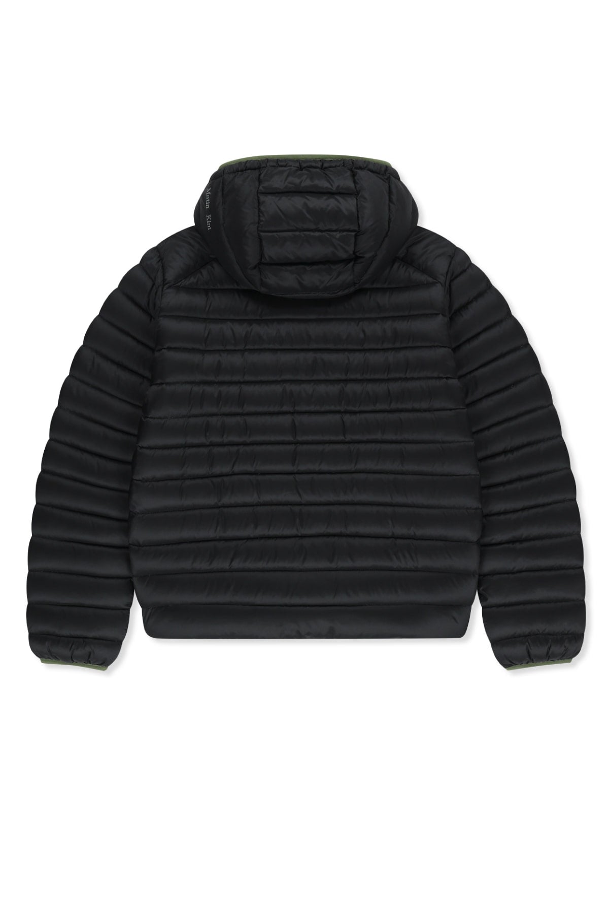 Matin Kim - Contrast Trim Light Down Hoody Jumper (Black) product image 2 | TRAB K-Fashion Australia