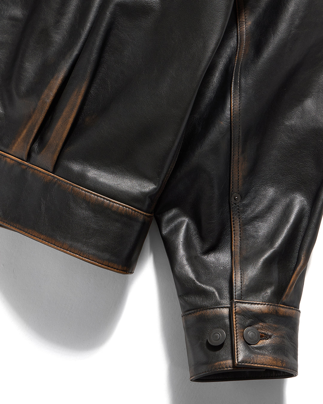 Eastlogue - Workers Blouson Leather Jacket (Vintage Black) product image 5 | TRAB K-Fashion Australia