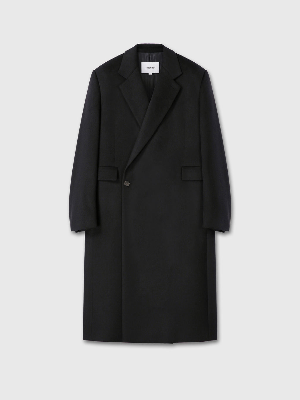 Tonywack - Wool And Cashmere Tailored Wrap Coat (Black) product image 11 | TRAB K-Fashion Australia