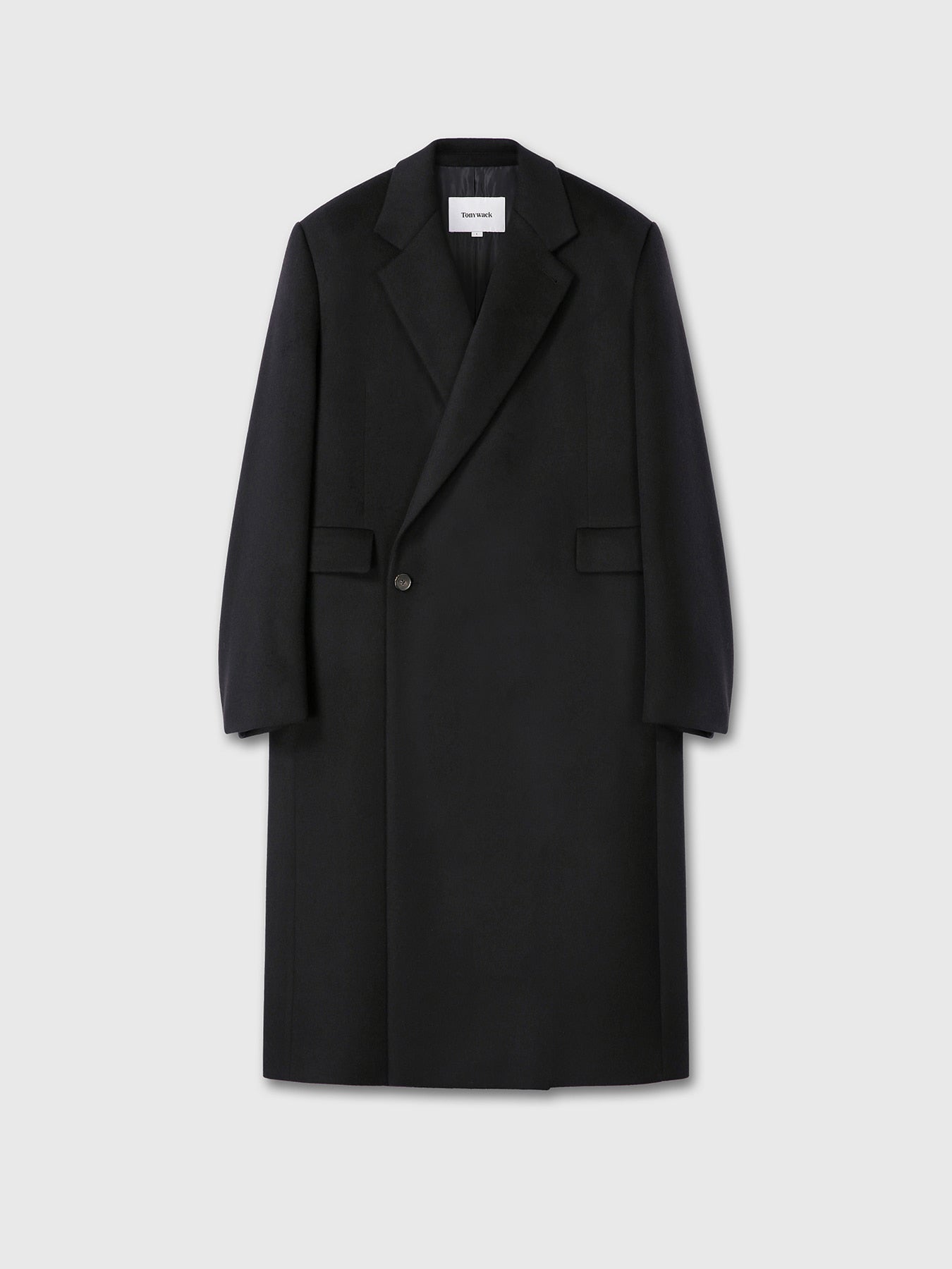 Tonywack - Wool And Cashmere Tailored Wrap Coat (Black) product image 11 | TRAB K-Fashion Australia