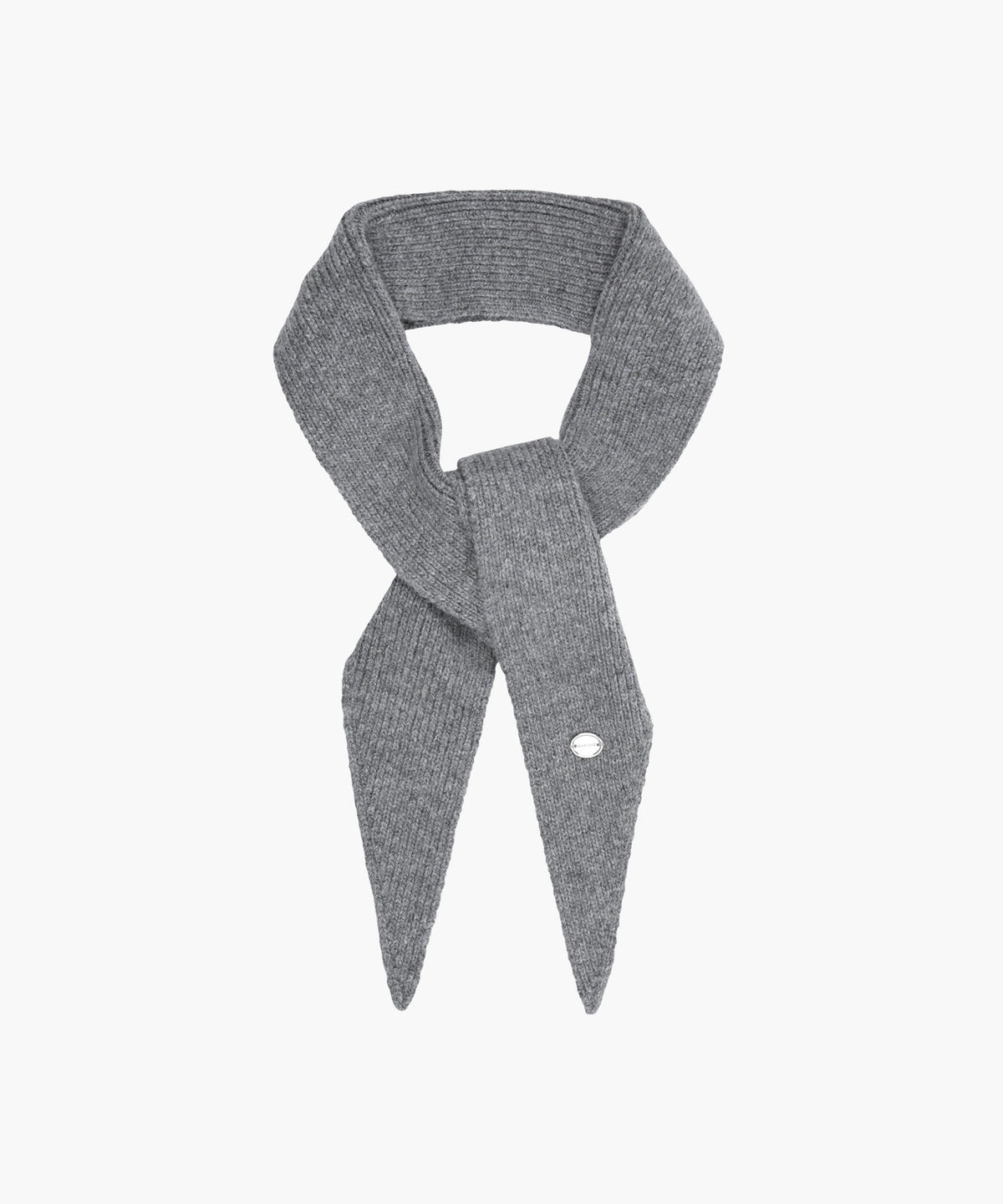 Marithe & Francois Girbaud - Knit Mini Scarf (Melange Gray) product image 2 | TRAB K-Fashion Australia