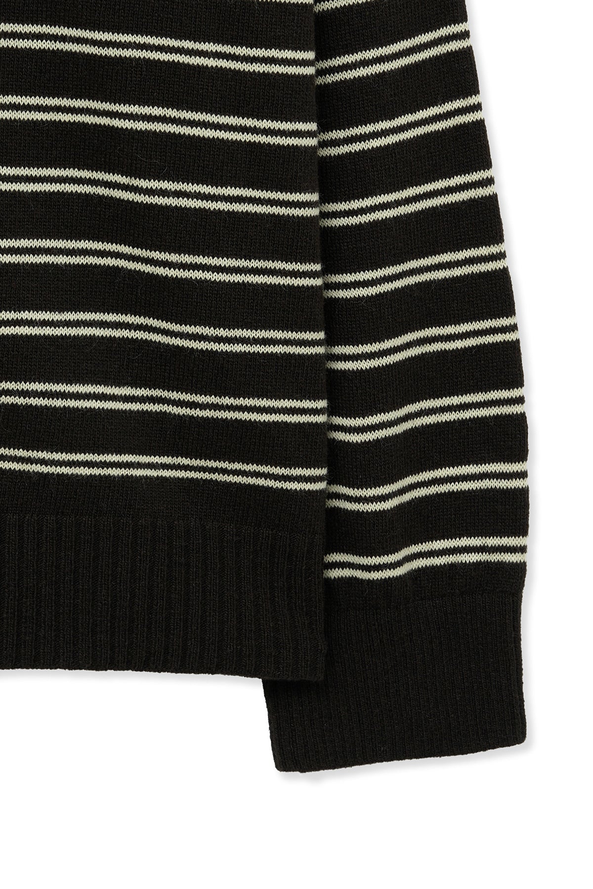 Matin Kim - Heart Logo Collar Striped Pullover (Brown) product image 5 | TRAB K-Fashion Australia