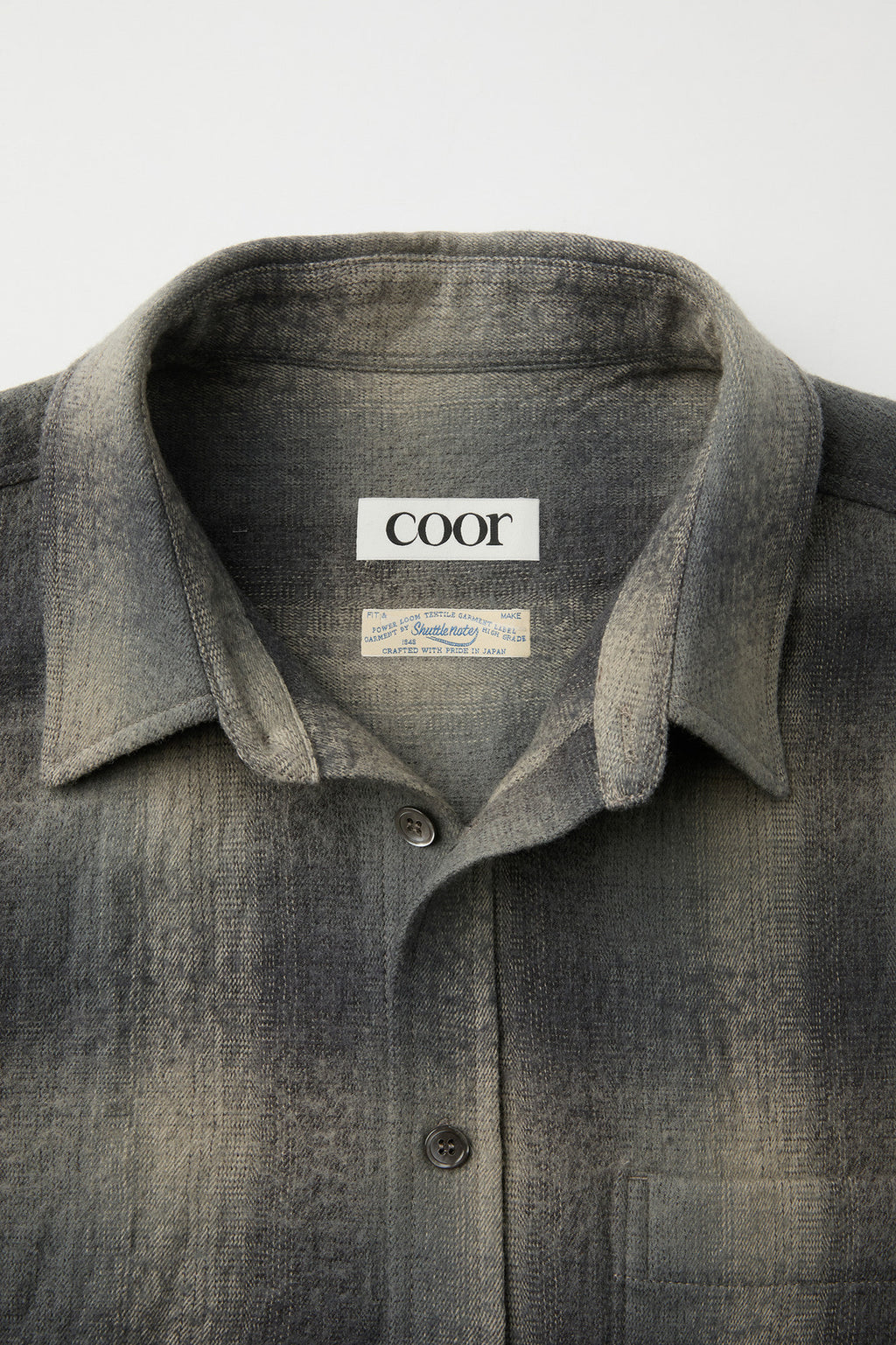 Coor - Ombre Flannel One Pocket Checkered Shirt V.2 (Blue Gray) product image 6 | TRAB K-Fashion Australia