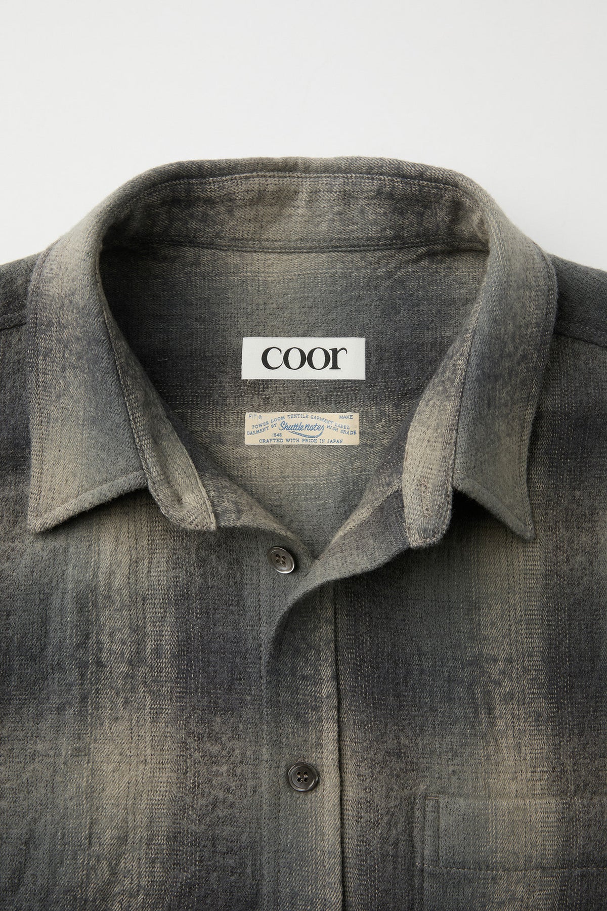 Coor - Ombre Flannel One Pocket Checkered Shirt V.2 (Blue Gray) product image 6 | TRAB K-Fashion Australia