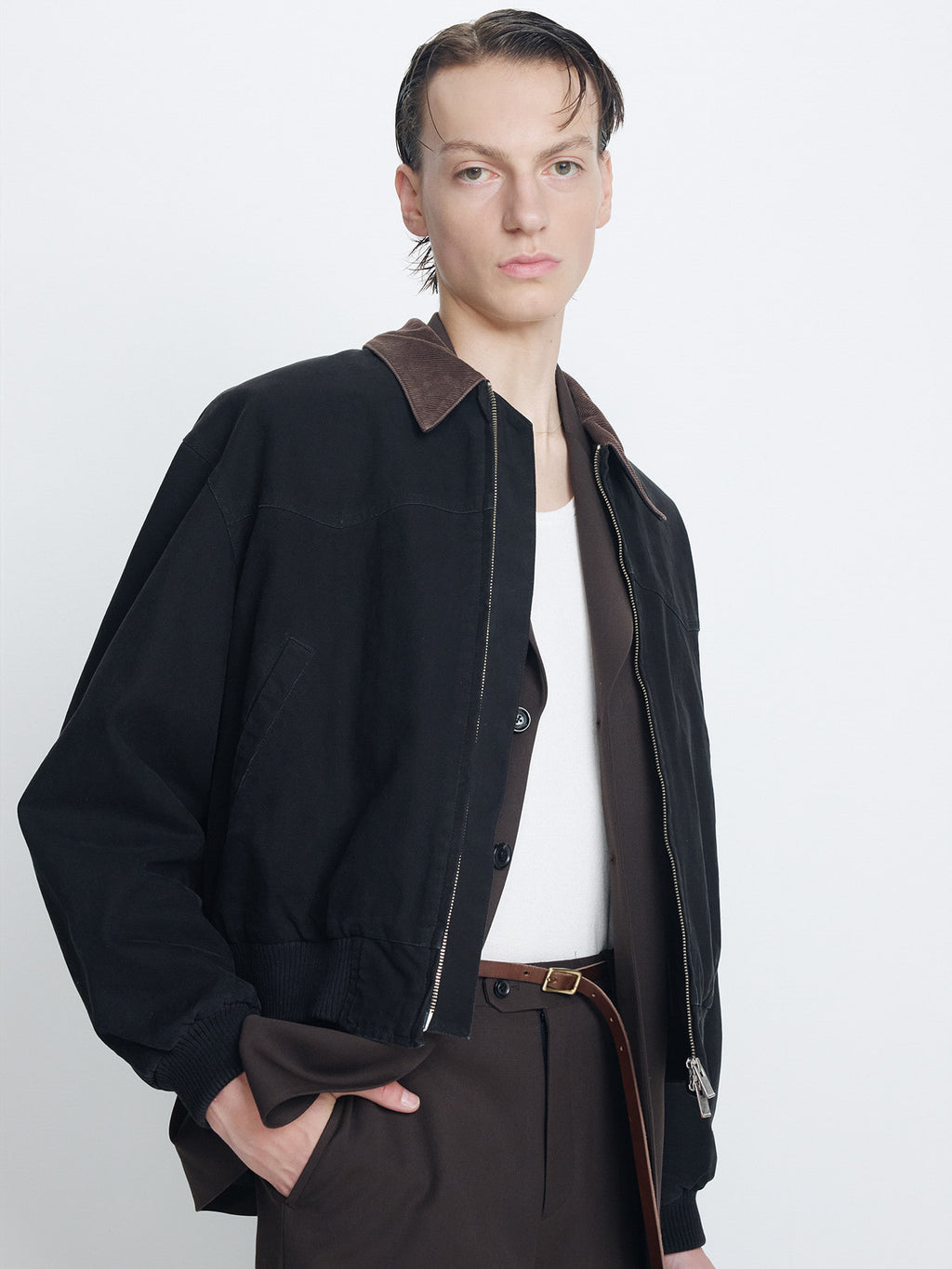 Tonywack - Garment Washed Western Bomber (Faded Black) product image 3 | TRAB K-Fashion Australia