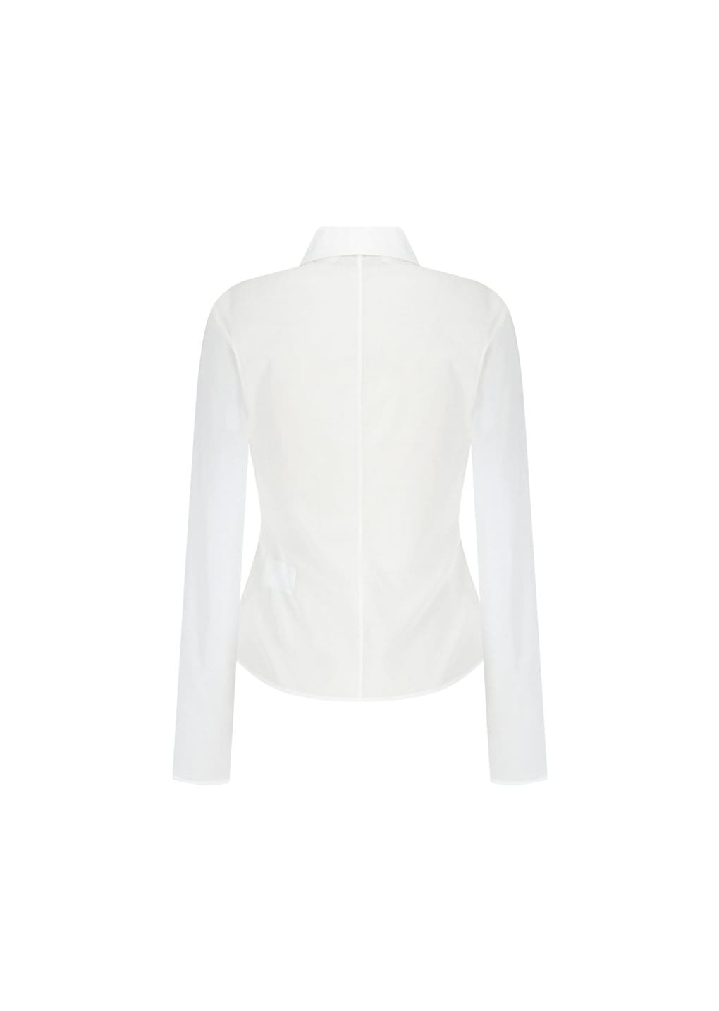 Amomento - Sheer Slim Shirt (White) product image 6 | TRAB K-Fashion Australia