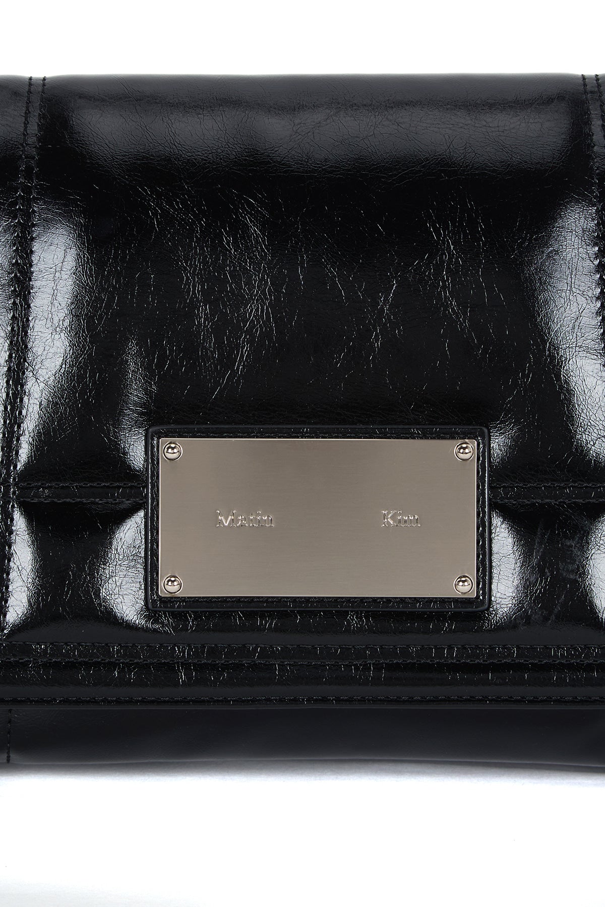 Matin Kim - Glossy Quilting Medium Chain Bag (Black) product image 3 | TRAB K-Fashion Australia