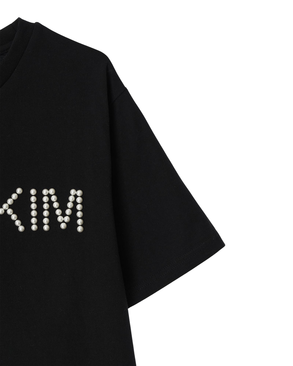 Kimhe Kim - Logo T-Shirt With Pearl Embellishment (Black) product image 15 | TRAB K-Fashion Australia