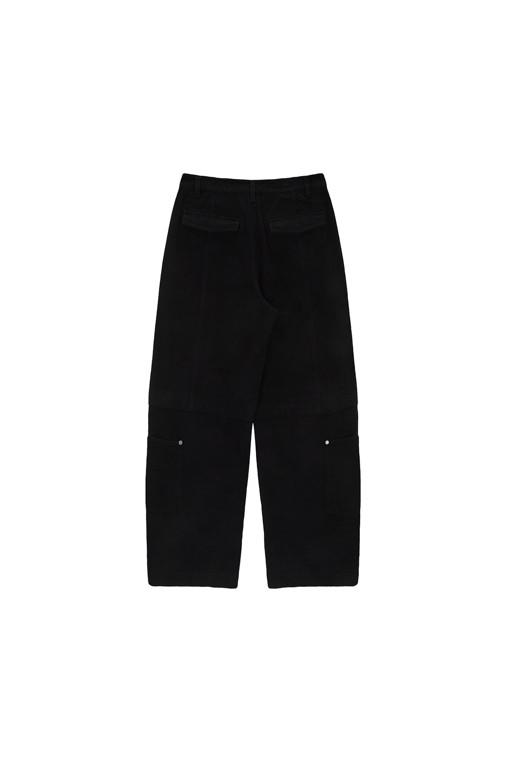 Matin Kim - Patch Pocket Washed Cargo Pants (Black) product image 2 | TRAB K-Fashion Australia