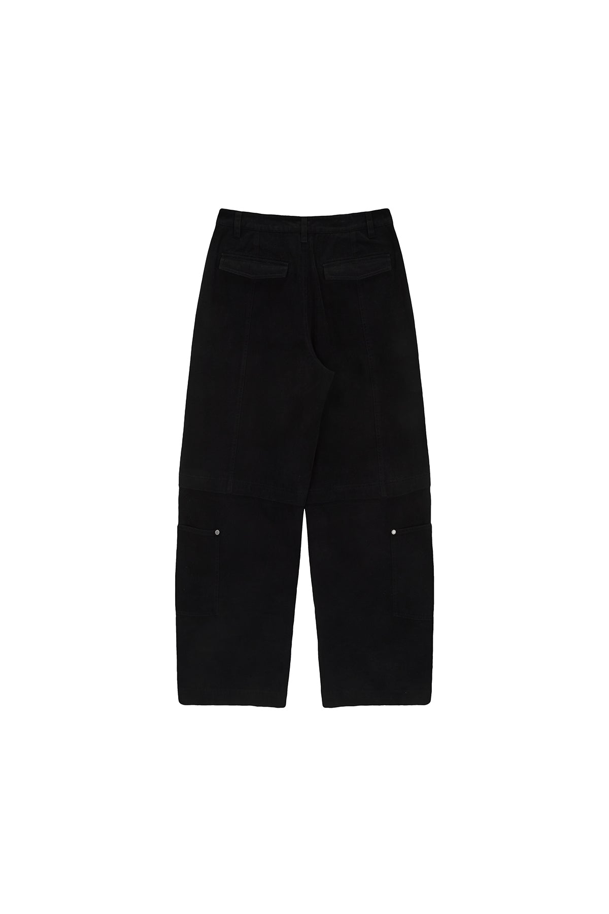 Matin Kim - Patch Pocket Washed Cargo Pants (Black) product image 2 | TRAB K-Fashion Australia