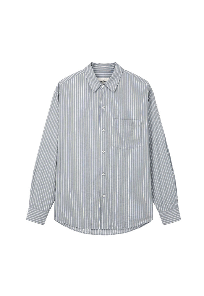 Art if acts - Wrinkle Rayon Shirt (Grey/Liberty Blue) product image 5 | TRAB K-Fashion Australia