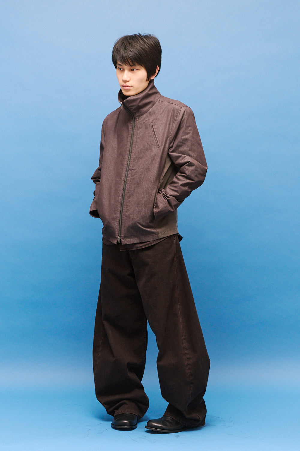 Hatchingroom - Funnel Neck Jacket (Brown) product image 7 | TRAB K-Fashion Australia