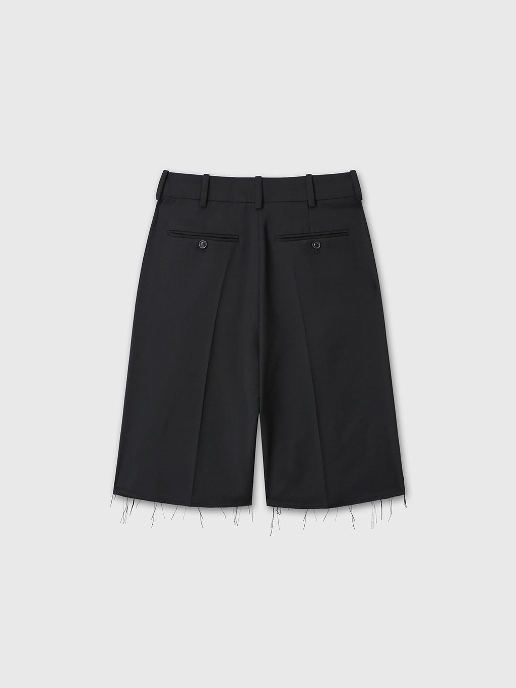 Tonywack - Raw-Cut Wool Tailored Bermuda Shorts (Black) product image 8 | TRAB K-Fashion Australia
