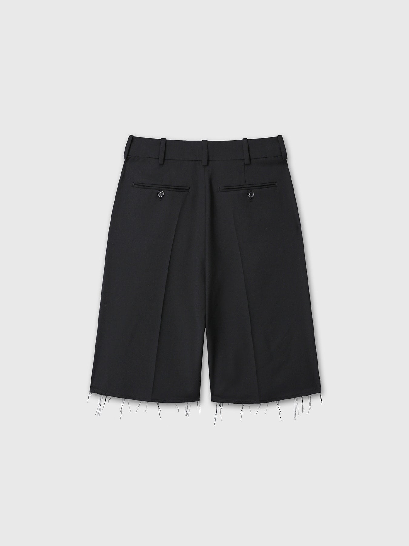 Tonywack - Raw-Cut Wool Tailored Bermuda Shorts (Black) product image 8 | TRAB K-Fashion Australia