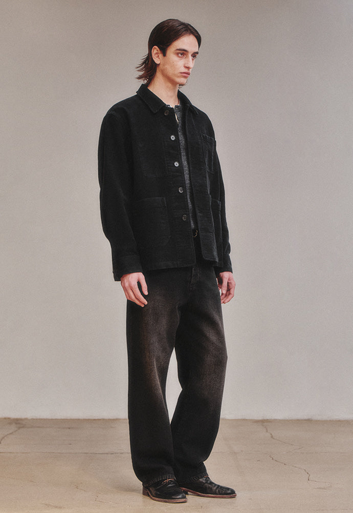 Art if acts - Washed Moleskin French Work Jacket (Faded Black) product image 4 | TRAB K-Fashion Australia