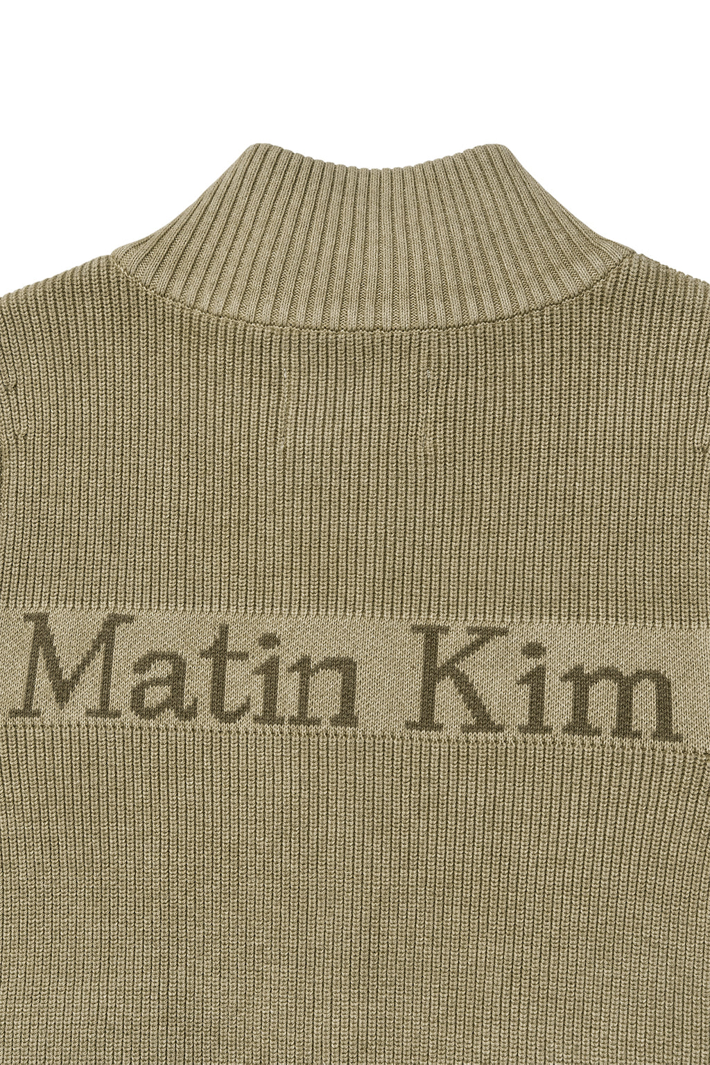 Matin Kim - Logo Point Washed Knit Vest (Light Khaki) product image 6 | TRAB K-Fashion Australia