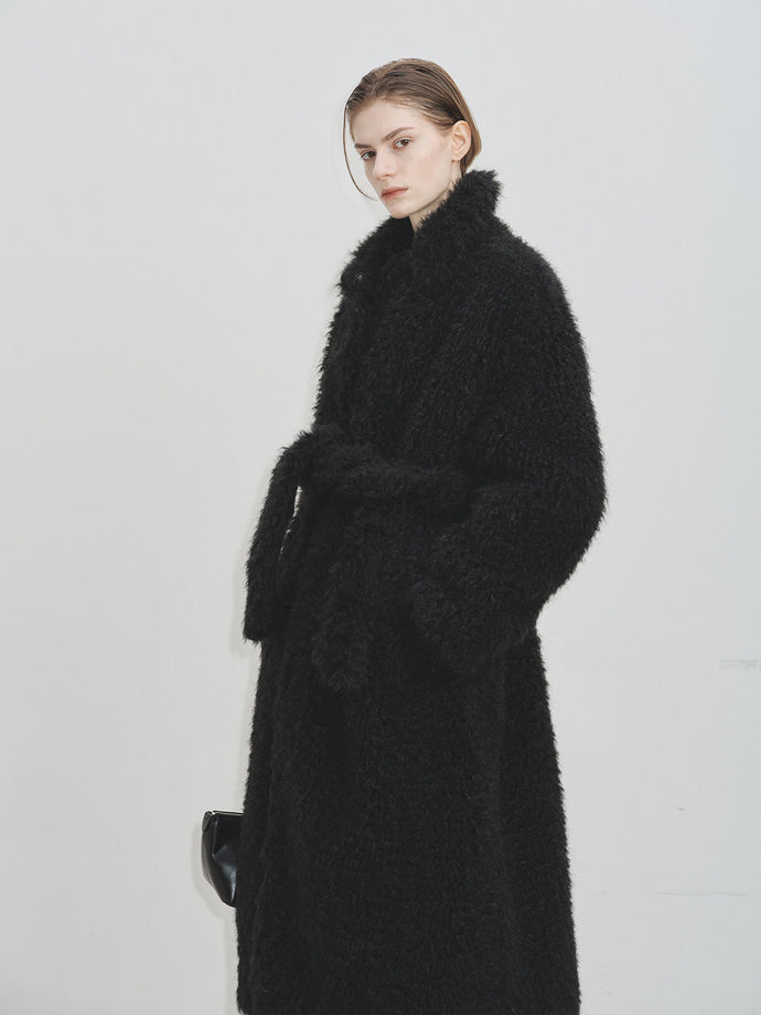 Tonywack - Oversized Black Fur Coat (Black) product image 5 | TRAB K-Fashion Australia