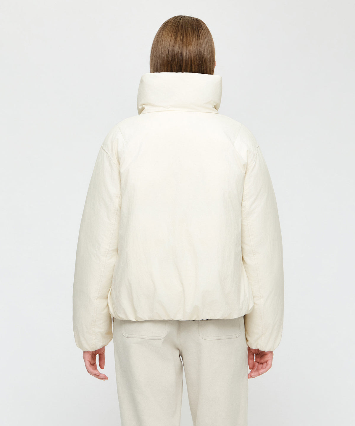 Marithe & Francois Girbaud - High Neck Padded Jacket (Ivory) product image 3 | TRAB K-Fashion Australia