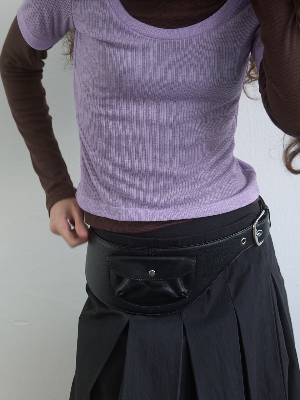 Kijun - Layered Jersey Top (Lavender) product image 3 | TRAB K-Fashion Australia